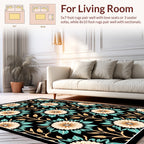Floral Garden Patterned Art Rug