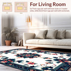 Floral Medallion Inspired Botanical Design Rug