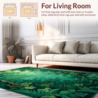 Lush Green Forest Canopy Pattern Rug