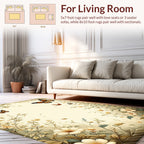 Floral Garden Butterfly Motif Rug