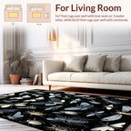Arthropod Collection Black Background Design Rug
