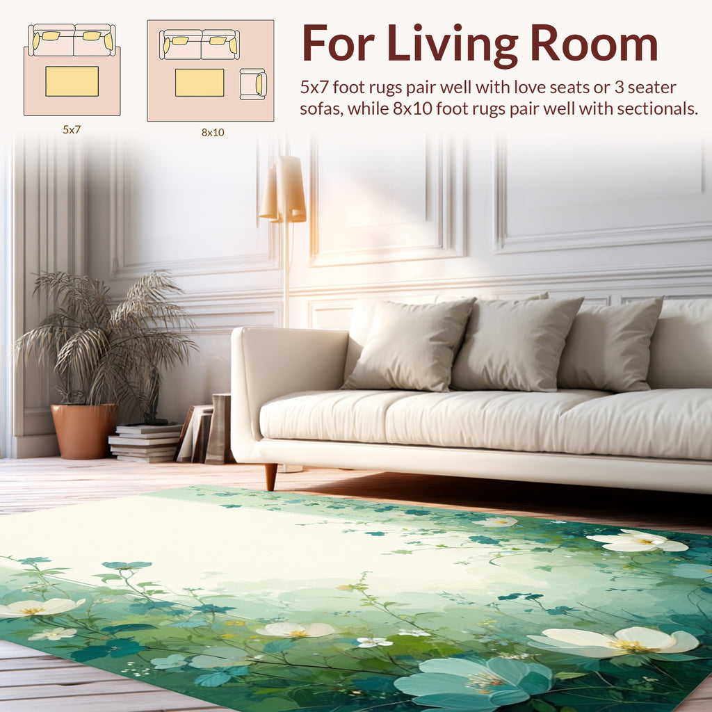 Delicate Floral Vines And Blooms Rug