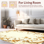 Ornate Floral Vine Butterfly Pattern Rug
