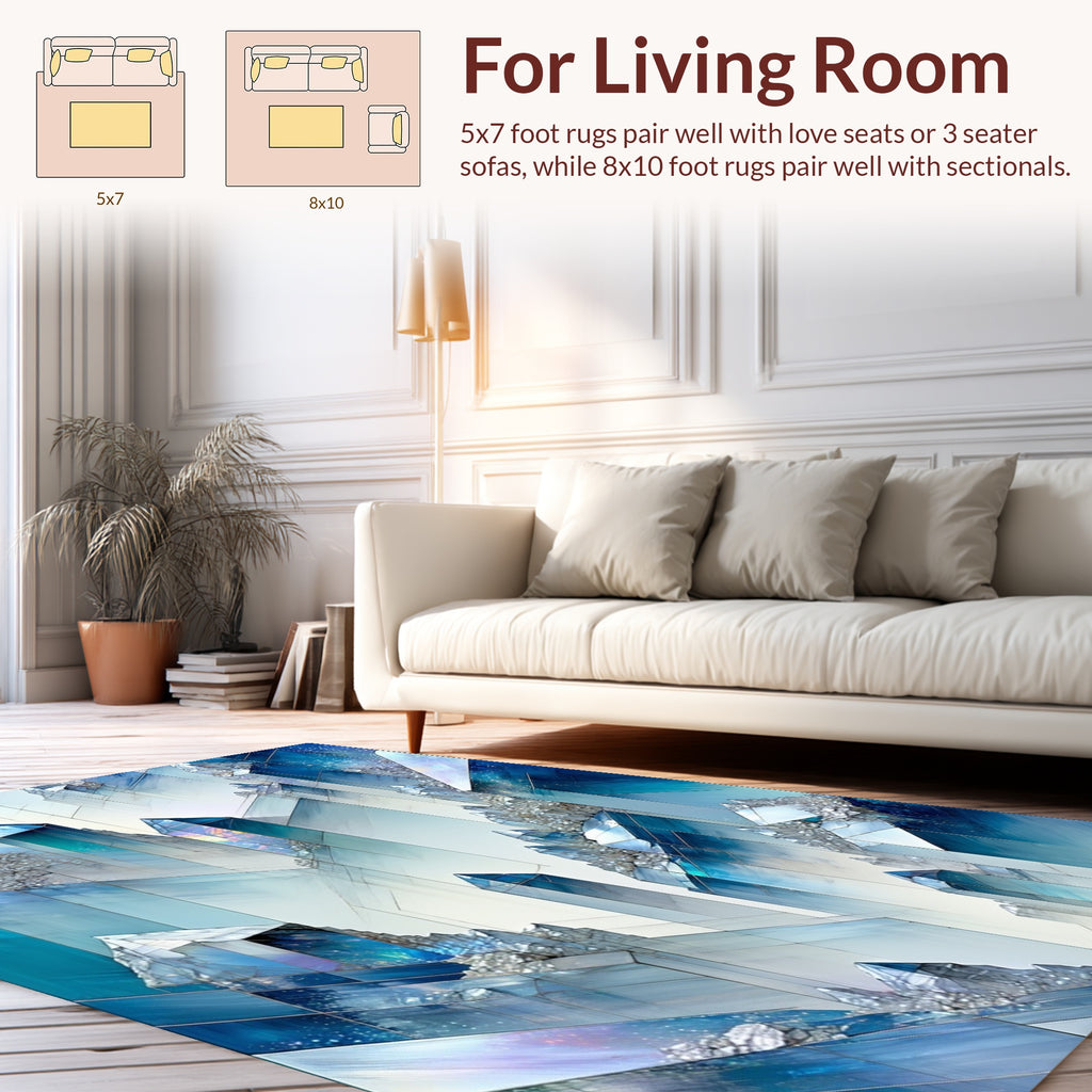 Crystal Shard Abstract Geometric Design Rug