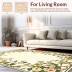 Antique Floral Vine Border Design Rug