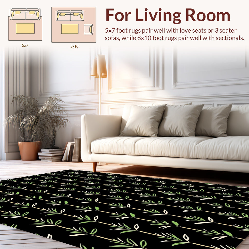 Vertical Garden Plant Pattern Rug