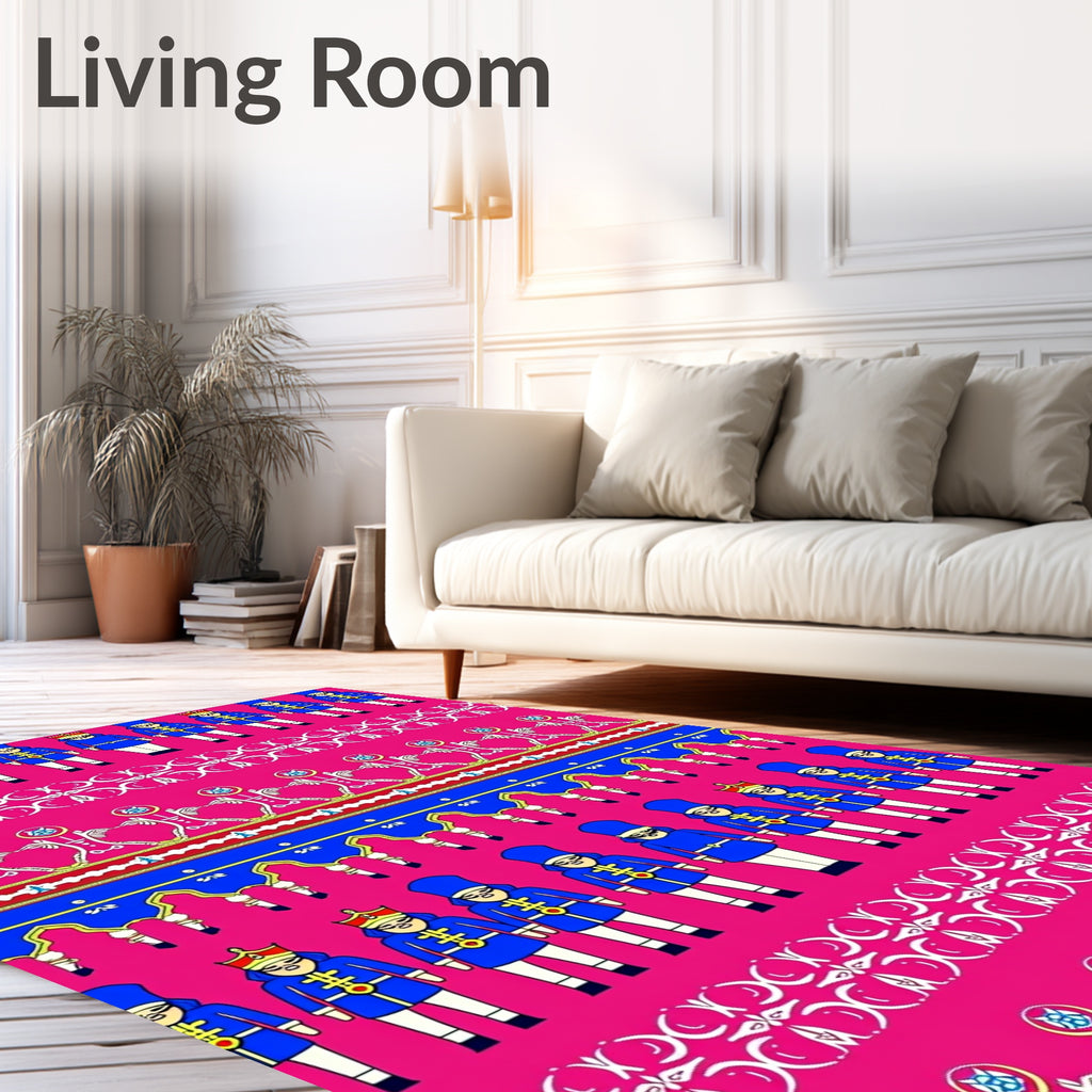Royal Guard Pink And Blue Repeat Rug