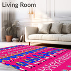 Royal Guard Pink And Blue Repeat Rug