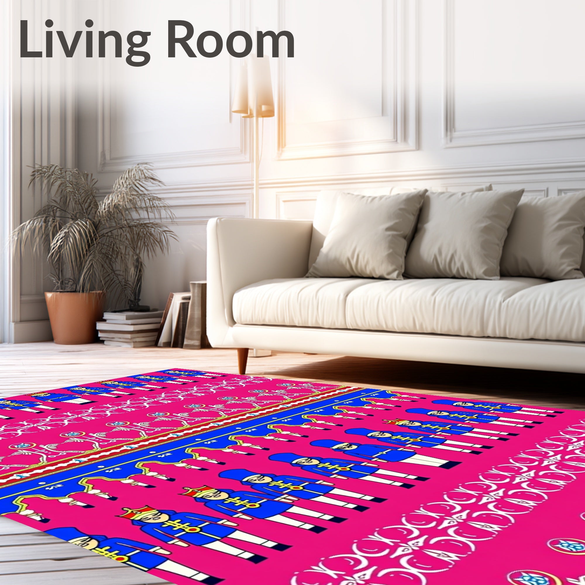 Royal Guard Pink And Blue Repeat Rug