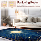 Celestial Sunburst Starry Night Rug