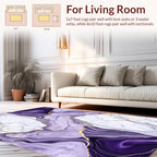 Amethyst Agate Veined Marble Pattern Rug