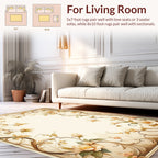 Vintage Floral Vine Scroll Pattern Rug