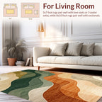Modern Wavy Tones Patterned Rug