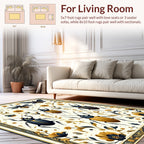 Entomology Art Nouveau Insect Floral Pattern Rug