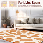 Terra Cotta Soft Abstract Shapes Rug