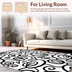 Abstract Swirls Organic Shapes Rug
