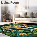 Exotic Tiger Jungle Lush Design Rug