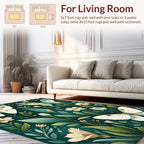 Enchanted Butterfly Garden Print Rug