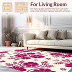Fuchsia Floral Vine Pattern Rug