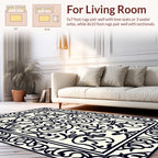 Classic Floral Scrollwork Artwork Rug