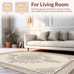 Elegant Floral Medallion Bordered Design Rug