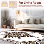 Exotic Floral Starburst Frame Rug