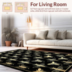 Golden Insects Art Deco Pattern Rug