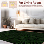 Modern Swirls Abstract Graphic Rug