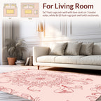 Elegant Red Floral Mandala Design Rug