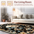 Ornate Floral Scrollwork Pattern Rug