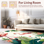 Tropical Flamingo Floral Nature Design Rug
