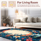 Enchanted Floral Landscape Vibrant Design Rug