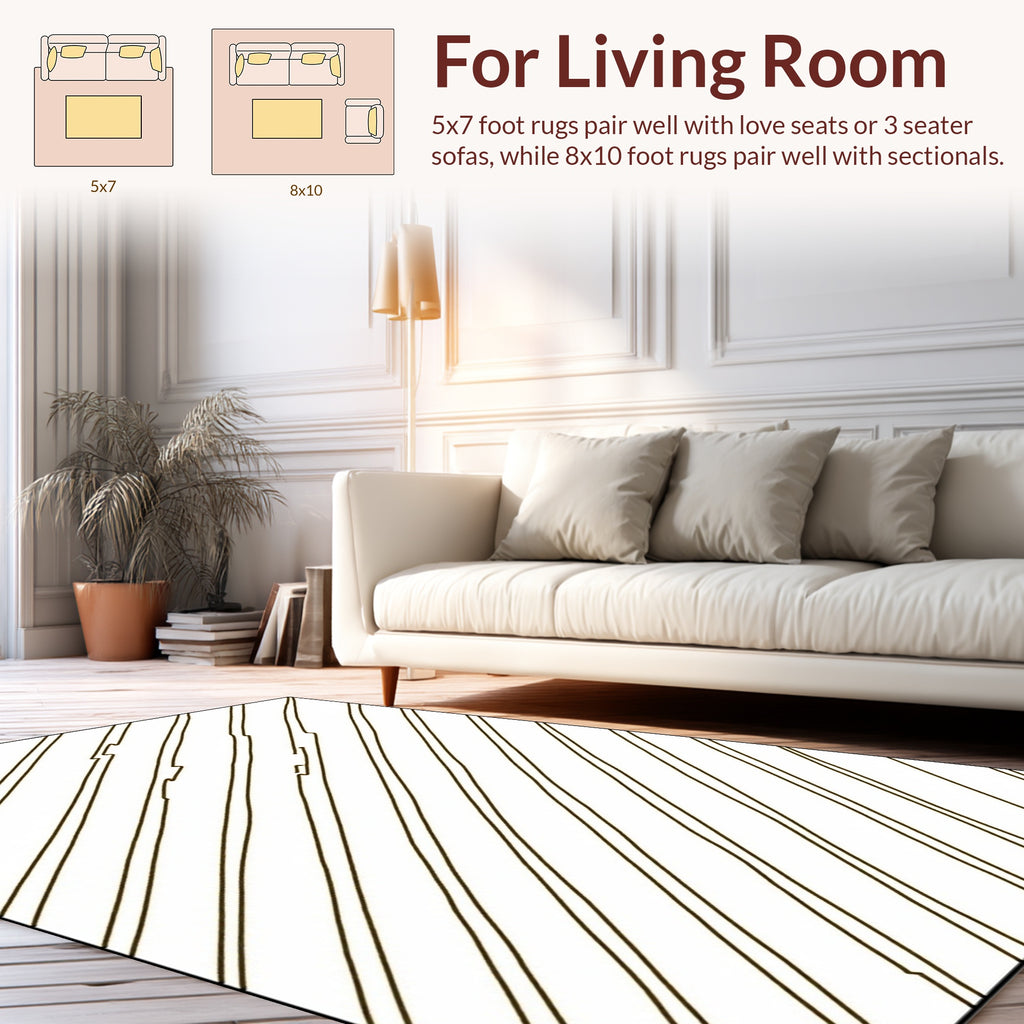Abstract Diagonal Line Pattern Rug