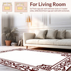 Ornate Scrolling Vine Border Design Rug