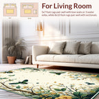 Whimsical Insects Florals Border Design Rug