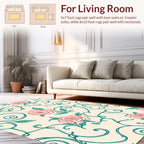 Vintage Rose Vine Floral Pattern Rug