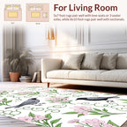 Charming Birds and Blossoms Pattern Rug
