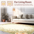 Vintage Rose Vine Border Rug