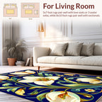Bold Floral Art Nouveau Tulips Rug
