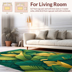 Vibrant Tropical Leaf Pattern Rug