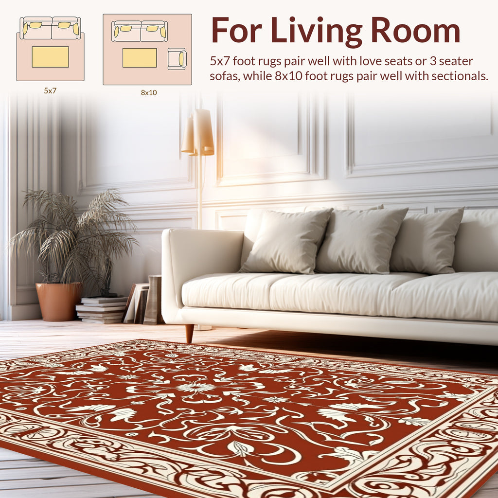 Classic Floral Nature Styled Design Rug