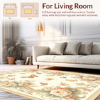 Floral Butterfly Scrollwork Pattern Rug