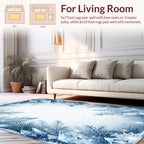 Winter Crystal Pine Needle Design Rug