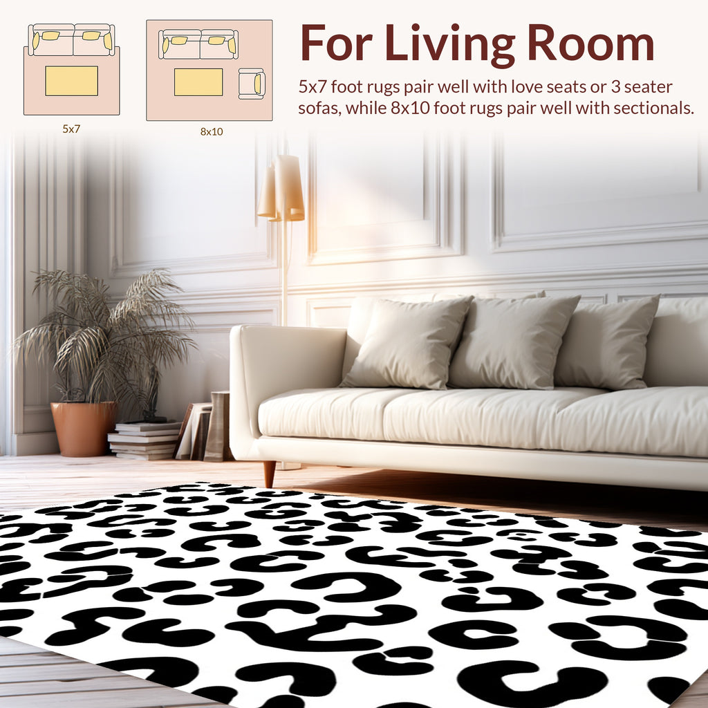 Bold Leopard Spot Pattern Rug