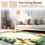 Tropical Blossom Leaf Pattern Rug