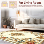 Ornate Floral Scrollwork Design Rug