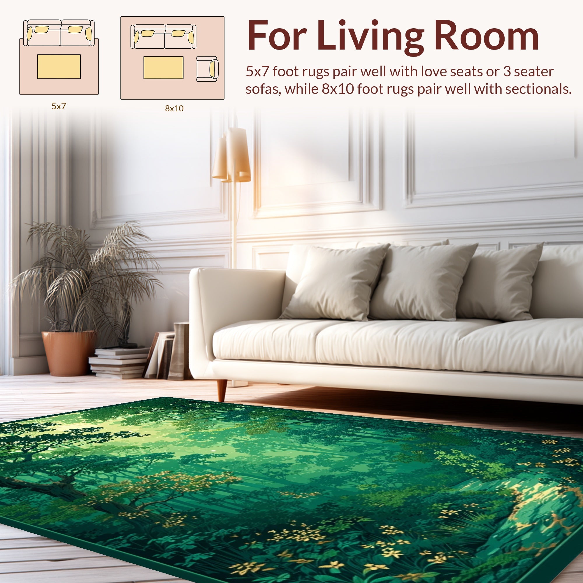 Enchanted Forest Path Scene Rug
