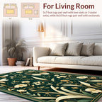 Golden Floral Insect Garden Design Rug