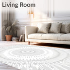 Radiant Sunburst Medallion Mandala Rug