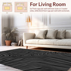 Dark Wood Grain Pattern Rug
